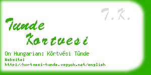 tunde kortvesi business card